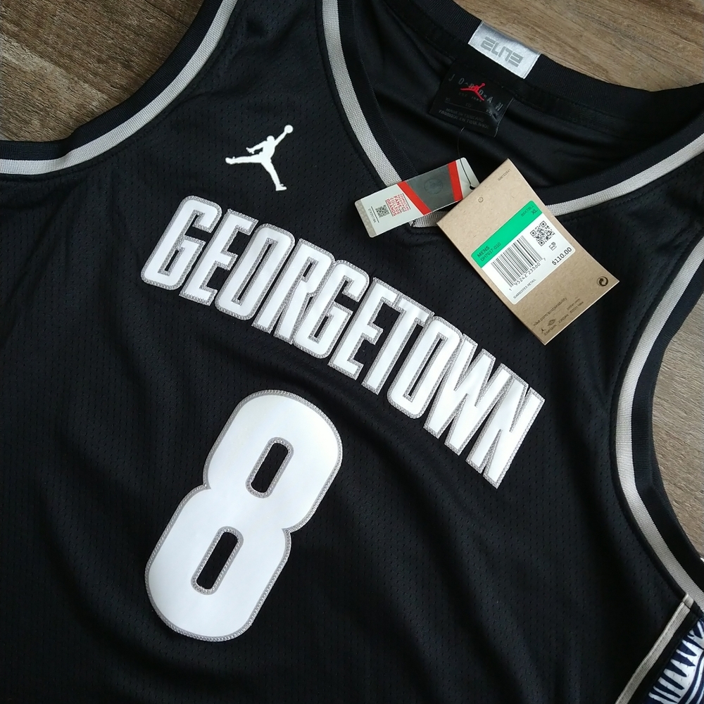 Medium Large or XL Men's NCAA Jordan Georgetown Hoyas NIKE ELITE #8 Jersey - Picture 12 of 16